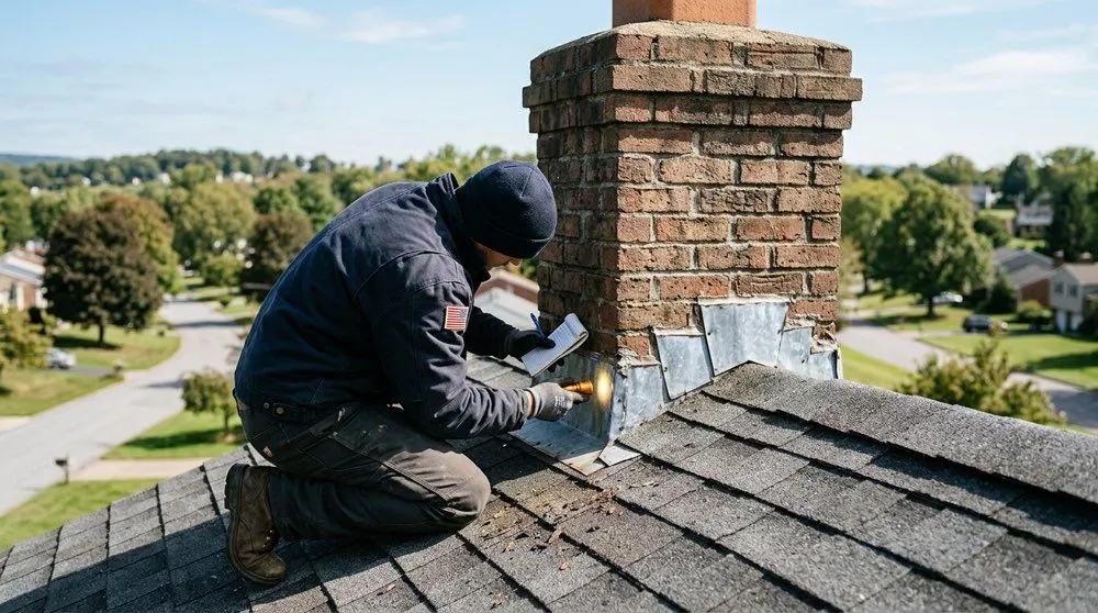 Chimney Flashing Inspection in chicago illinois - B&B Roofing and Exteriors