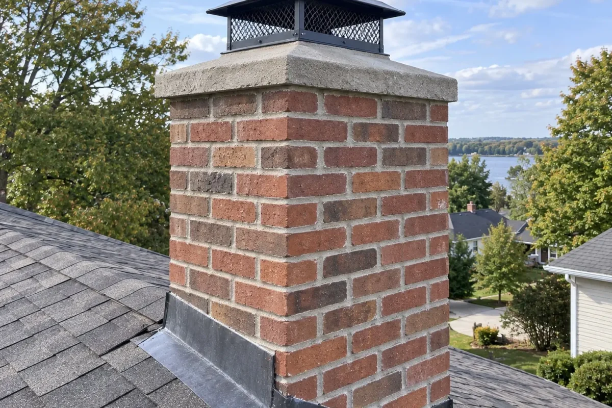 Chimney Flashing Waterproof seal in chicago - B&B Roofing and Exteriors