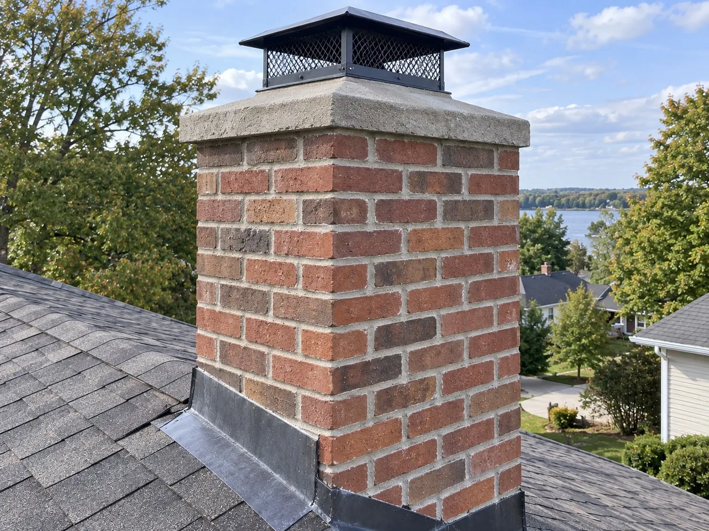 Chimney Flashing Waterproof seal in chicago - B&B Roofing and Exteriors