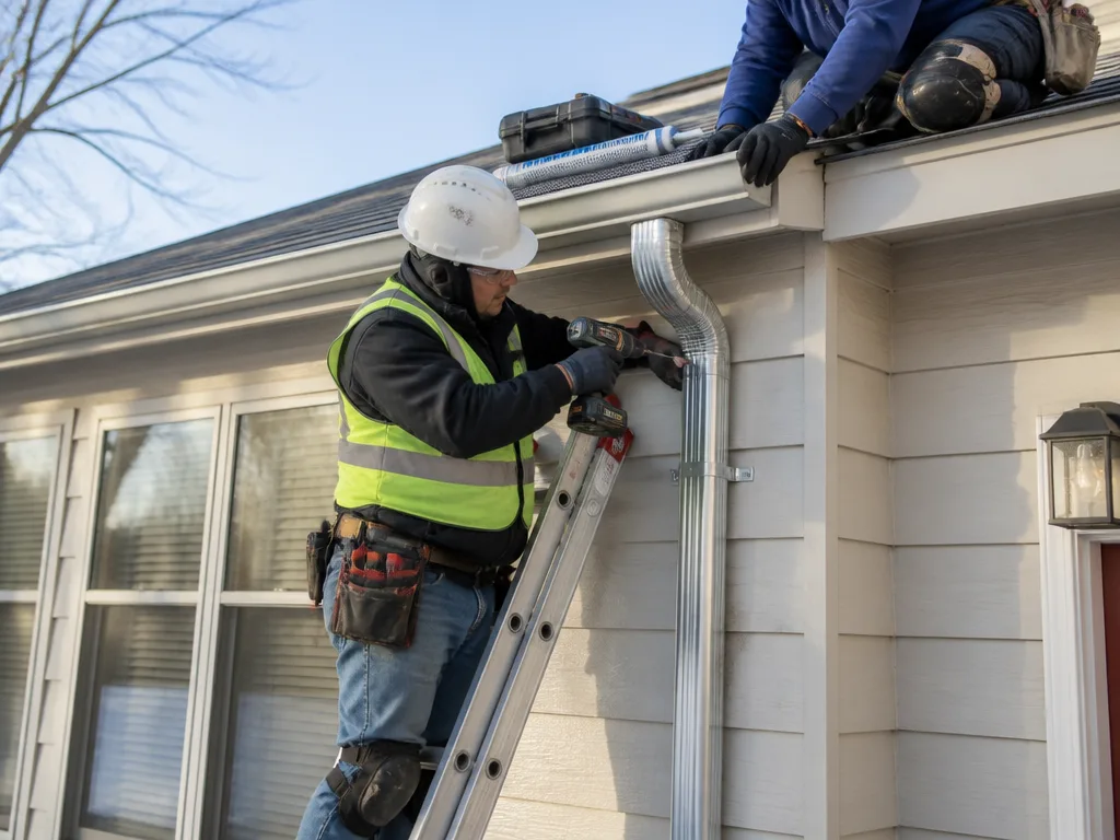 Downspout Repair in chicago - B6B Roofing and Exteriors