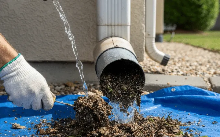 Downspout cleaning chicago illinois - B&B Roofing and Exteriors