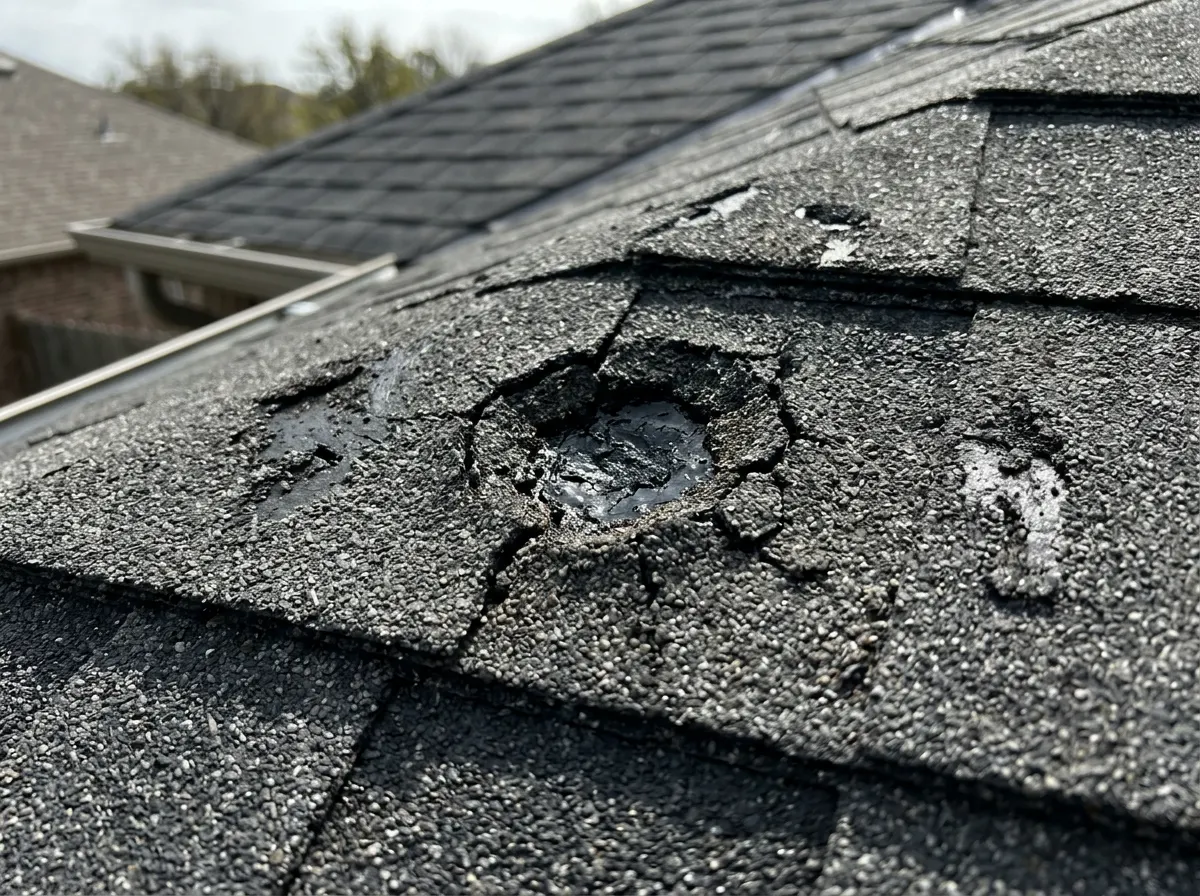 Hail Damage roof repair - B&B Roofing and Exteriors