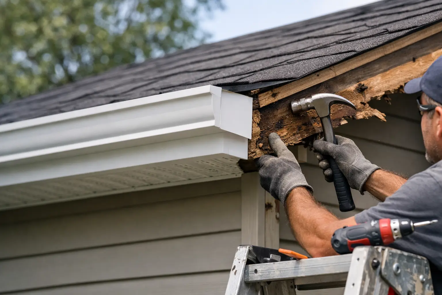 Soffit Repair in chicago illinois - B&B Roofing and Exteriors