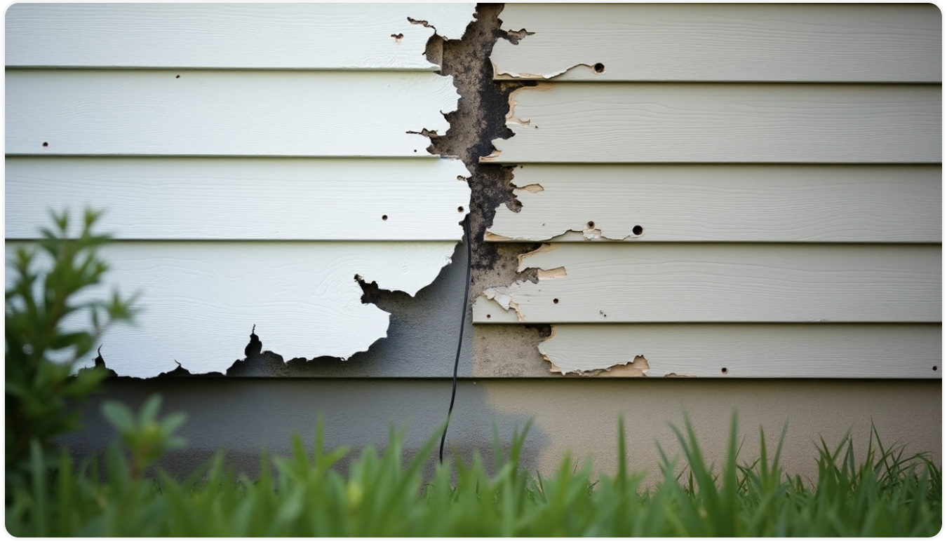 Water damaged siding chicago - B&B Roofing and Exteriors