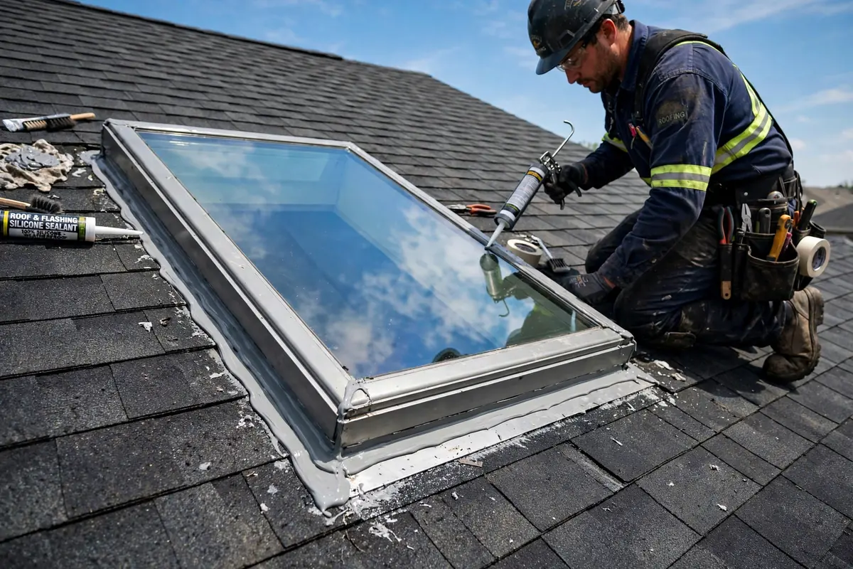 Skylight leak Repair in chicago - B&B Roofing and Exteriors